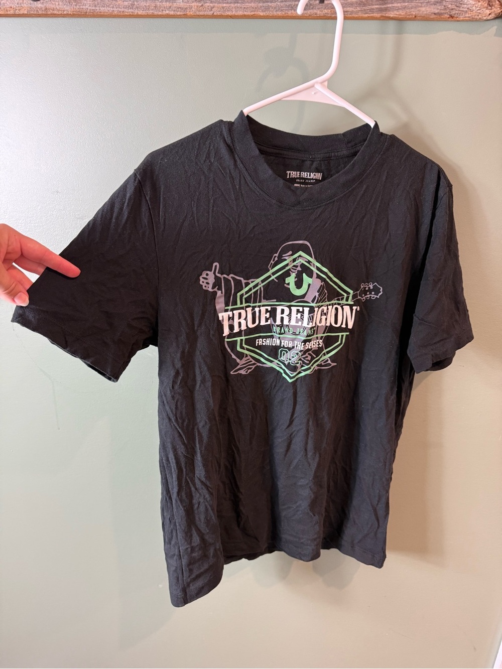 True Religion Black Graphic Logo Tee - Men's